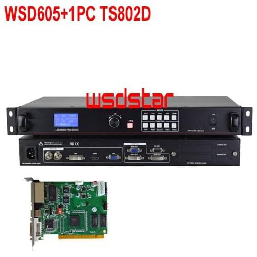 WsdStar WSD605+1PC TS802D Input DVI/HDMI-compatible/VGA/CVBS 2048*640 Support PIP & POP LED rental screen video processor