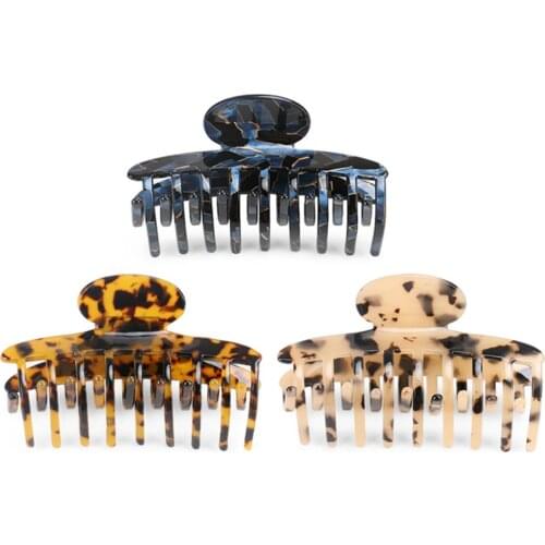 Big Classic Jaw Hair Claw - Hair Clamp for Women Girl Classic Hair Accessory - Cellulose Acetate Hair Ornament for Thick Tiara