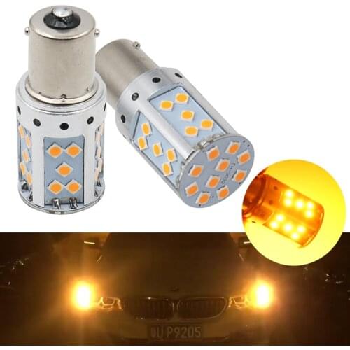 1pcs PY21W P21W 1156 BA15S Bau15s T20 7440 W21W T25 3156 3030 LED Car turning signal light CANBUS Tail Brake Light amber DRL