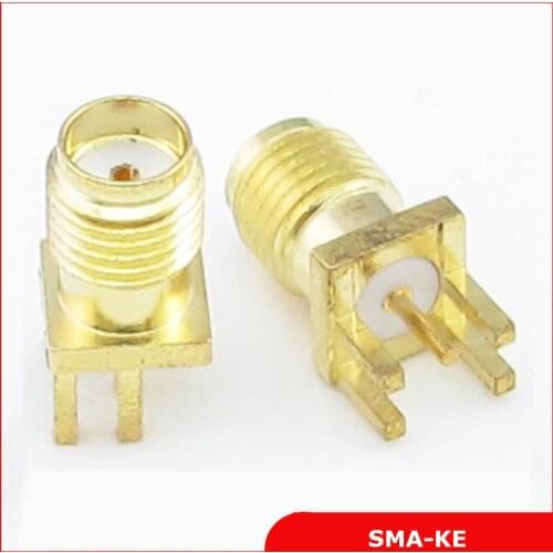 10pcs SMA female RF Connector 1.6mm PCB Mount and SMA-KE Female Plug Straight Receptacle Solder Adapter Connection
