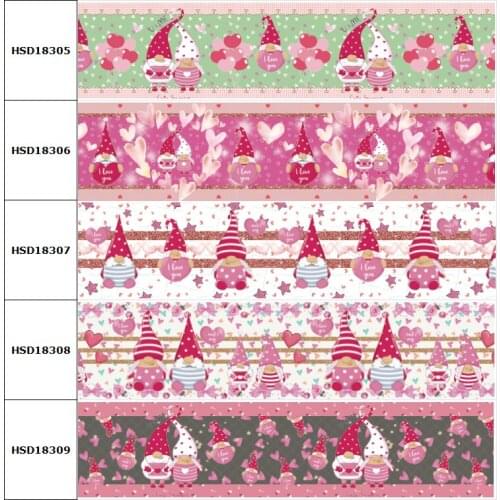 10yard New Arrival Valentines Day Printed Grosgrain Ribbon Accessory Hairbow Headwear Decoration DIY Wholesale OEM 38MM 75MM