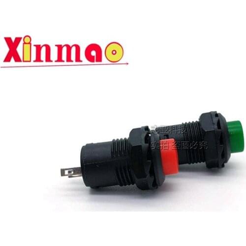 2PCS DS-428 425A red packaging DS428 425 circular Button switch No lock Self reset switch Open hole 12mm DS 428