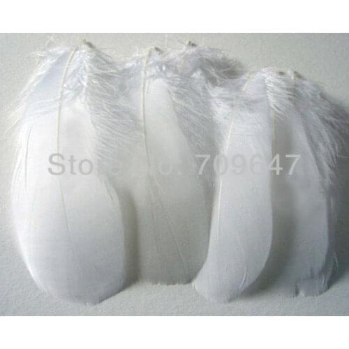 200PCS/LOT 13-20cm LOOSE GOOSE FEATHERS White Colour ,Goose Nagorie Feathers,White feathers for Millinery and Hat Trimming