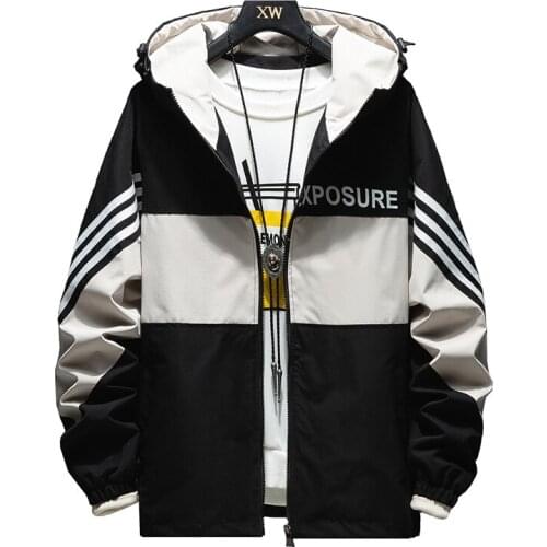 2020 LES KOMAN New Spring Hooded Jackets Men Letter New Safari Style Windbreaker Jacket Coat Men Hip Hop Streetwear Jacket Men