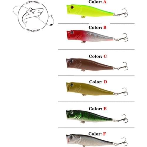 3D Eyes Freshwater High Quality Fishing Lure Hard Bait 85mm/13.4g Popper Topwater Anti-Corrosion Bionic Plastic Fishing Bait