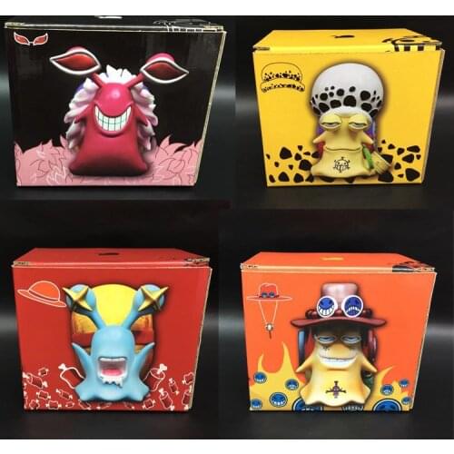 2pcs Anime One Piece Ace Luffy Den Den Mushi Law Doflamingo Telephone Snail Worm Action Figure Model Collection Boys Gift