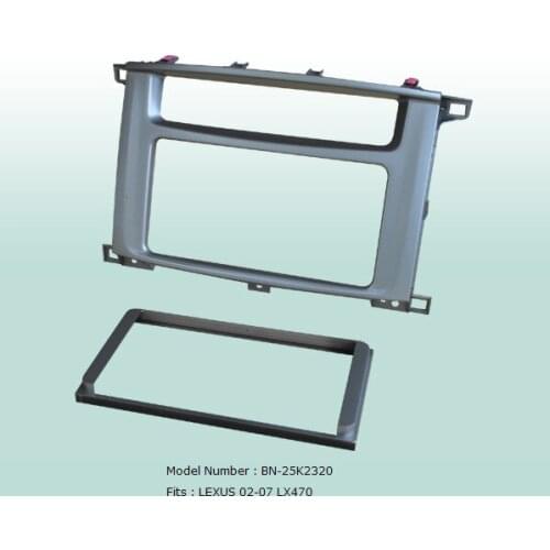 Car Fascias 2 Din Audio Panel Frame Dash Kit For Lexus LX470 2002 2003 2004 2005 2006 2007