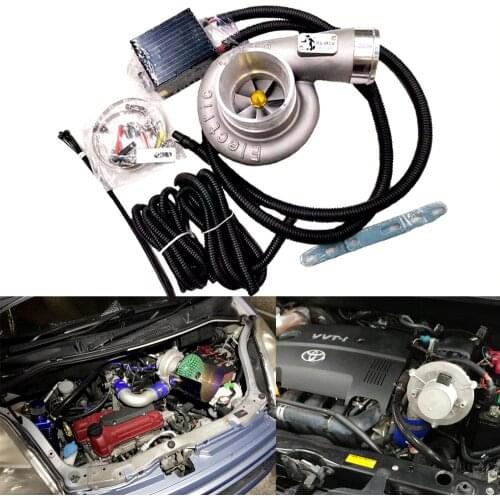 Free fast shipping way Car Improve Speed Fuel Saver Electric Turbo Supercharger Kit Air Filter Intake easy to install Universal