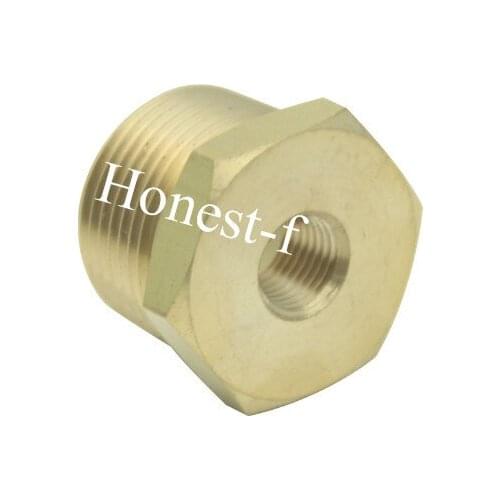 Lead Free Brass Hex Pipe Bushing Reducer Fittings 1" Male x 1/4" Female NPT