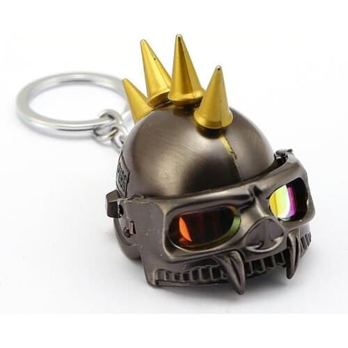 Game Spiked Helmet PUBG Keychain Car Battleground 3D Open Level 3 Helmet Keyring Holder Key Chain Men Armor Jewelry porte clef