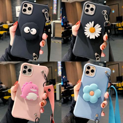 Cartoon Dinosaur Flower Stand Holder Case Cover For Samsung A20E A10E A10 A20S A30 A40 A50 A70 A70E A01 A21S A31 A41 A51 A71 5G