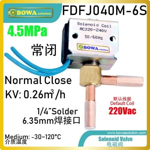 Low price compact solenoid valve switches on/off EVI in air source heat pump units or liquid injection in LBP freezers