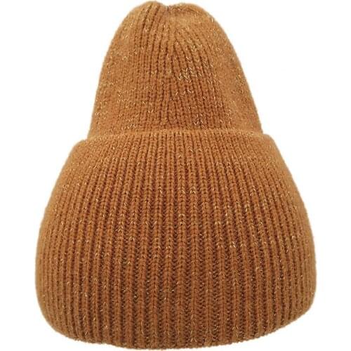 Korean Women Female Mini Winter Warm Keeping Candy Color Knitted Beanie Cap Hat