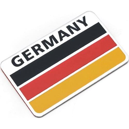 3D Metal National Flag Car Stickers Decals Germany Flag Side Fender Rear Trunk Emblem Badge For Audi Bmw Volvo Renault Skoda KIA