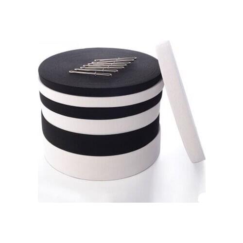 6MM White/Black Colored Soft Knit Braided Elastic Webbing Band For Sewing Garment Accessories 288yards