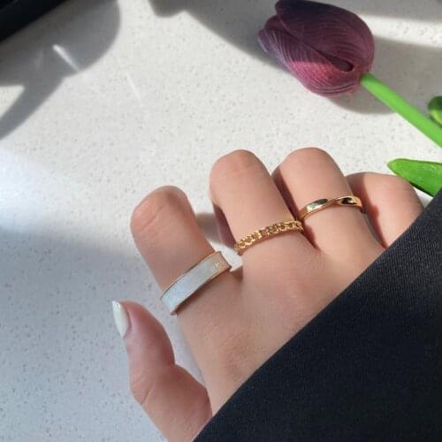 Daily Twist Ring Set Girls Individual Open Women Rings