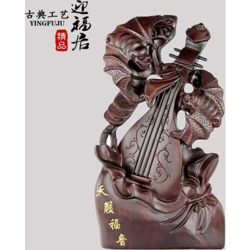 The real red wood wood ebony Teana Gospel Musical Instrument crafts boutique creative Wenwan Home Furnishing desktop decoration