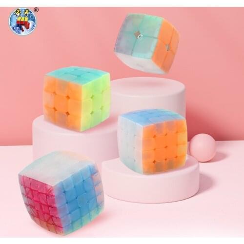 New Product Sengso 3x3x3 Puzzle Jelly Cube 2x2x2 Magic Antistress Cube 4X4X4 5x5x5 Speed Magico Cubo Children Game Fidget Toys
