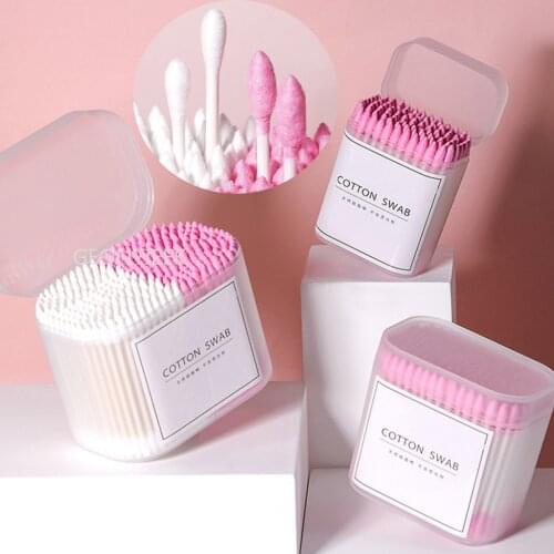 100/200/300Pcs Disposable Home Dual Heads Ear Cleaning Makeup Cotton Swabs Buds Cleaning Tools
