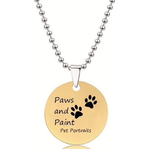 BLINGPAW Stainless Steel Pendant Neckalce Home Is Where The Dogs Are Keychain Dog Tag Bag Ornaments Gold Black Silver