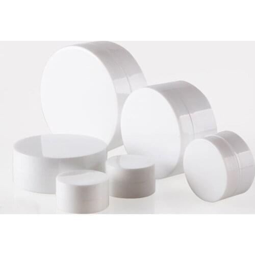 300pcs/lot 3/5/10/30/50/100g empty cream bottle,nail art glitter dust powder case,cream pot,jar, 5g white cream jar