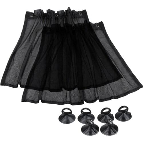 2 Pcs Auto Car Protection Window Curtain Sun Shade Universal Car Sunshade Sunscreen Block Curtain with Suction Cup