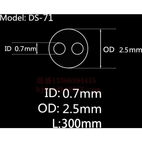 99.5%Al2O3 High Thermal Corundum Tube OD2.5*id0.7mm/Round Double-Bore Alumina Tube/Insulating Ceramics For Thermocouple Sensors