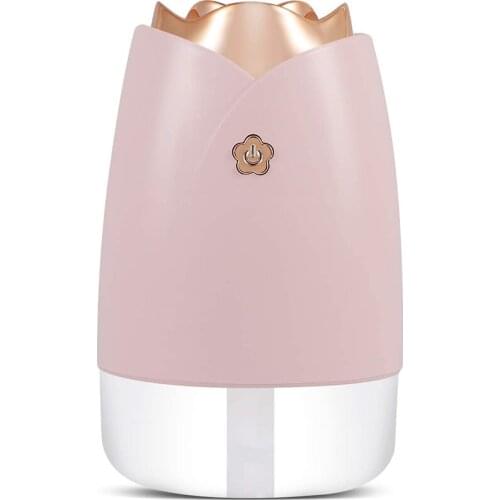 Quiet Portable Mini Humidifier,230ML Small Cool Mist Humidifier With Seven Colors Night Light,Desktop For Travel,Office