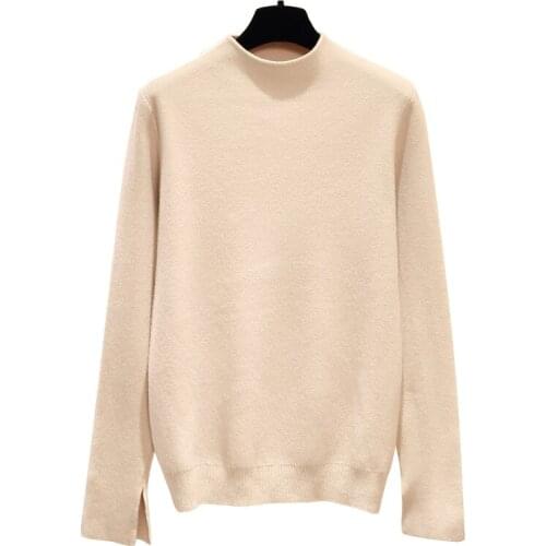 Aachoae Autumn Winter Women Knitted Turtleneck Cashmere Sweater 2020 Casual Basic Pullover Jumper Batwing Long Sleeve Loose Tops