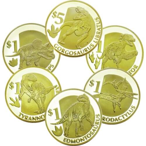 Ancient Dragon Dinosaur Commemorative Gold Coin Birthday Gift Thunder Dragon