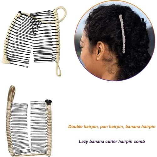 Hair Comb Clip Women Hair Accessories Women Banana Hairpins Lazy Hair Insert Combs Hair Clip Double Slide Hair Tools