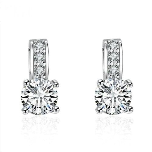 2021 New WHITE Bella Crystal Earrings For Women Crystal from Swarovskis Fashion Stud Earrings wedding Jewelry Gift