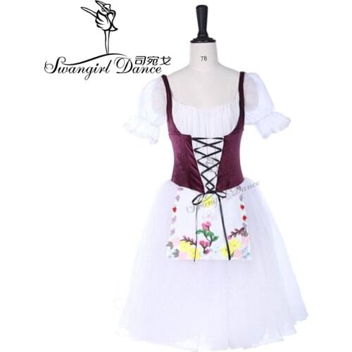 Giselle Romantic ballet tutu long dress YAGP competiton professional ballet stage costume dress BT9252