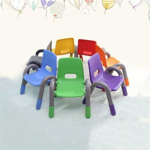 1Set/6pcs Colorful Modern Plastic PE Children Chair For Kids Study/Eating/Learning Kindergarten Safety Thicken Small Child Chair