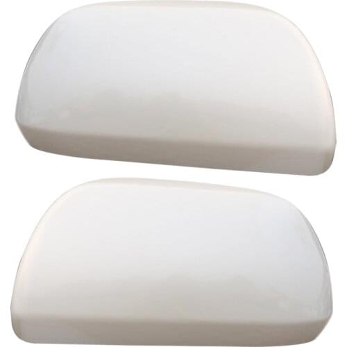 1 Pair Left & Right Car Side Wing Rearview Mirror Cover Cap ABS White Fit for Toyota Highlander 2008 2009 2010 2011 2012 2013