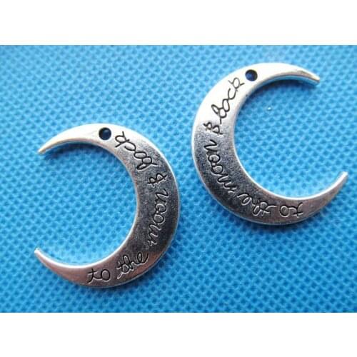 10pcs Antique Silver tone/Bronze/Golden Love Moon Connector Pendant Charm/Finding DIY Accessory Jewellery Making