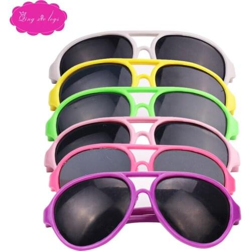 18 inch Girls doll glasses fashion sunglasses American newborn accessories Baby toys fit 43 cm baby dolls c449
