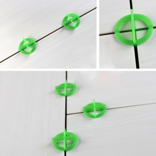 200pcs Green Cross Tile Leveling Recyclable Plastic Tile Leveling System Base Spacer 1.5/2.0/3.0mm Construction Tool Parts Tool