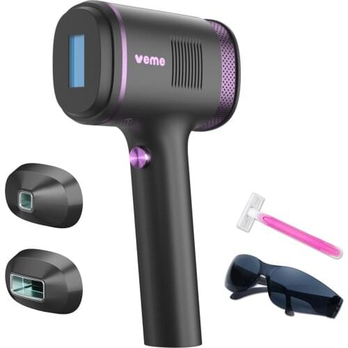 Veme IPL Hair Removal Device Ice Cool Laser Epilator 0.6s Permanent Smooth Skin Rejuvenation Home Body Face Bikini 500000 Flash