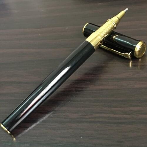 VITNAT Brand Black Pen Metal Ballpoint Pen Stationery Items Slim Ball Pens