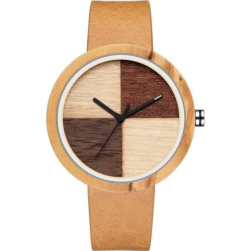 Wooden Womens Watch Fashion Men Wood Watches Luxury Brand Ladies Bracelet Wristwatch Quartz Clock Relogio Feminino