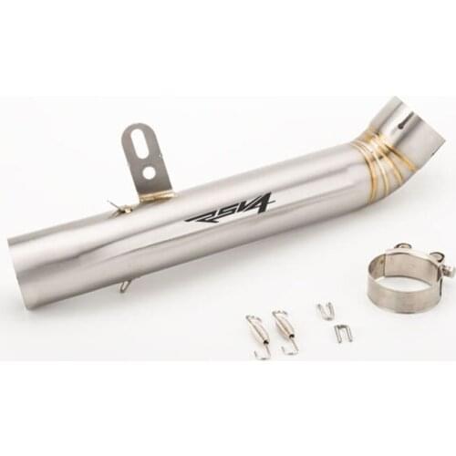 For RSV4 2009-2020 Years Motorcycle Slip On Exhaust Middle Link Pipe With New Laser Stainless Steel Tube