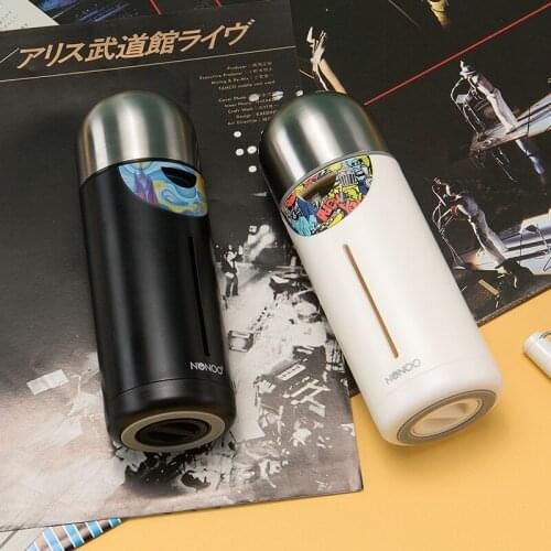 Eye Double Layer Creative Thermos Stainless Steel Bottle Cup Drop Proof Bullet Head Couple High Value Flask Thermo Thermal Mug