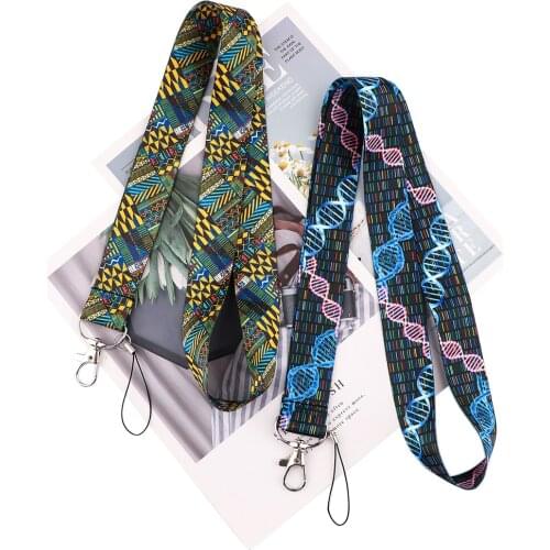 ER803 Medicine Theme DNA Lanyard Badge ID Lanyards Mobile Phone Rope Key Lanyard Neck Straps Accessories For Doctor Nurse
