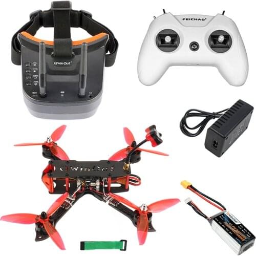 DIY Three225 FPV Race Drone 225mm Frame w/F4 Betaflight Pro V2 Built-in OSD /BEC FC 1200TVL PAL Camera 2204-2300KV BLHeli_32 ESC