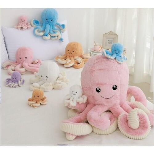 Hot Sale 18-80cm Lovely Simulation Octopus Pendant Plush Stuffed Toy Soft Animal Home Accessories Cute Doll Children Gifts