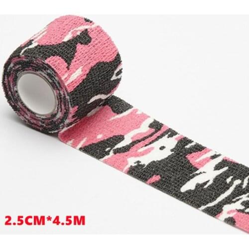 2.5CM*4.5M Camouflage Waterproof Multi-functional Bandage Outdoor Camouflage Non-woven Self-adhesive Elastic Bandage