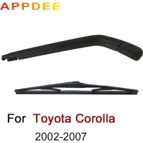 APPDEE Wiper 14" Rear Wiper Blade & Arm Set Kit For Toyota Corolla Wagon Estate 2002 -2007 Windshield Windscreen Rear Window