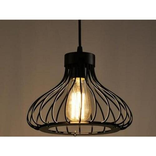 Round Indoor Retro Light Cage Pendant Industrial Style Ceiling Lamp Shades Loft Retro Dining Room Restaurant Decor HWC