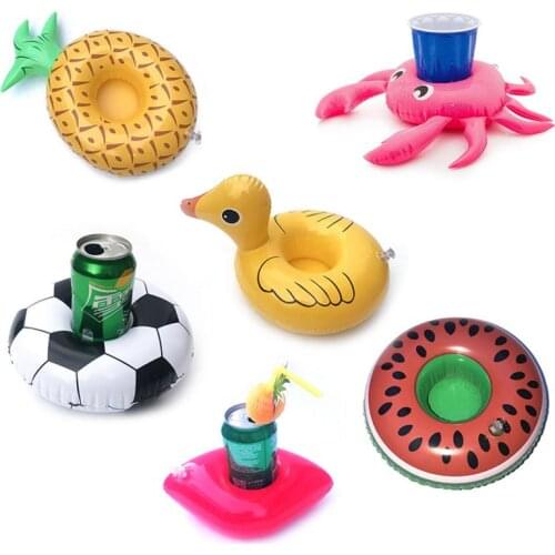 Flamingo Various styles Inflatable Coasters Float Cup Holder Drink For Swimming Pool Party Decoration Cup Holder